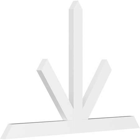 Ekena Millwork Saratoga Architectural Grade PVC Gable Bracket, 60"W x 40"H x 2"D x 4"F, 16/12 Pitch GBP060X40X0204SAR00